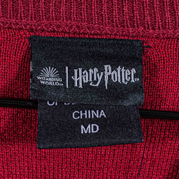 Wizarding World Harry Potter Gryffindor Fair Isle Cardigan Sweater Oversized - Picture 6 of 7